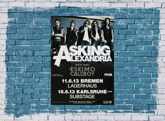 Asking Alexandria - Poison, Bremen & Karlsruhe 2013 - Konzertplakat