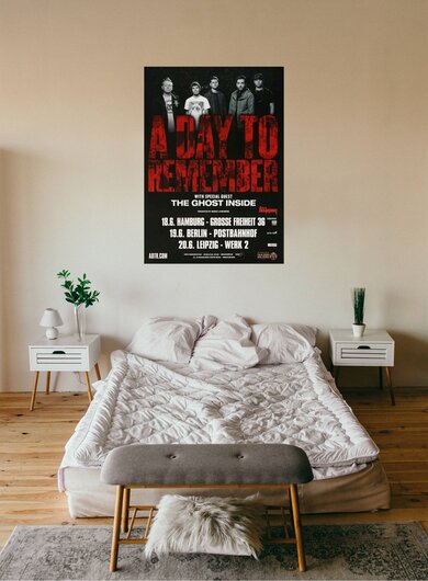 A Day To Remember - Right Back At It, Tour 2013 - Konzertplakat