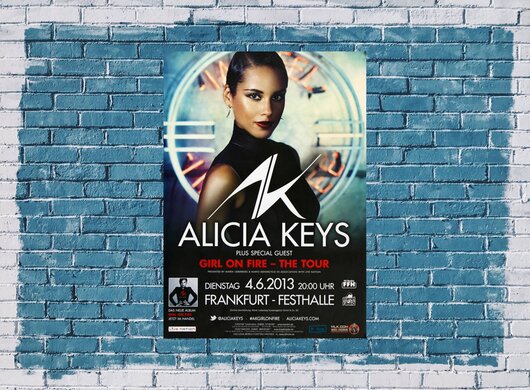 Alicia Keys - Girl On Fire , Frankfurt 2013 - Konzertplakat