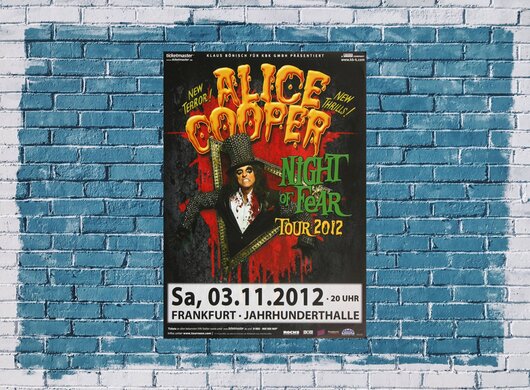Alice Cooper - Night Of Fear, Frankfurt 2012 - Konzertplakat