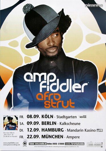 Amp Fiddler - Afro Strut, Tour 2006 - Konzertplakat