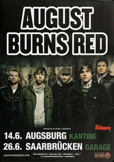 August Burns Red - Leveler, Tour 2012 - Konzertplakat