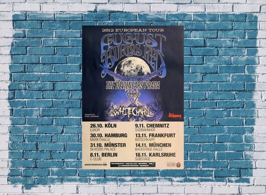 August Burns Red - Sleddin Hill, Tour 2012 - Konzertplakat
