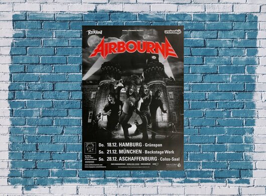 Airbourne - Running Wild, Tour 2008 - Konzertplakat