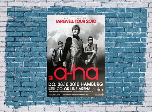 a-ha   - Farewell Tour, Hamburg 2010 - Konzertplakat