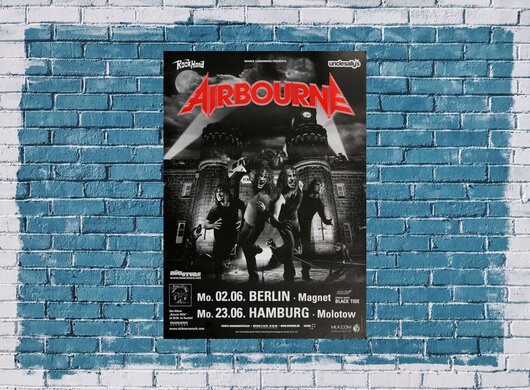 Airbourne - Blackjack, Berlin & Hamburg 2008 - Konzertplakat