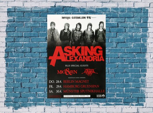 Asking Alexandria - Closure, Tour 2011 - Konzertplakat