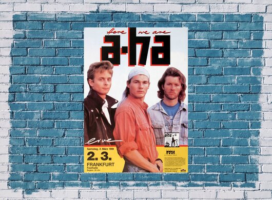 a-ha  - Here We Are, Frankfurt 1991 - Konzertplakat