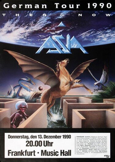 ASIA - Then And Now, Frankfurt 1990 - Konzertplakat