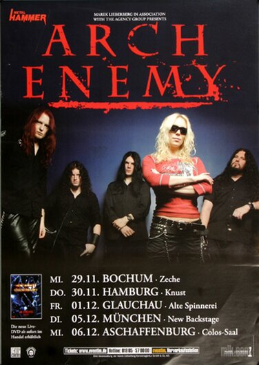 Arch Enemy - Live Apocalypse, Tour 2006 - Konzertplakat