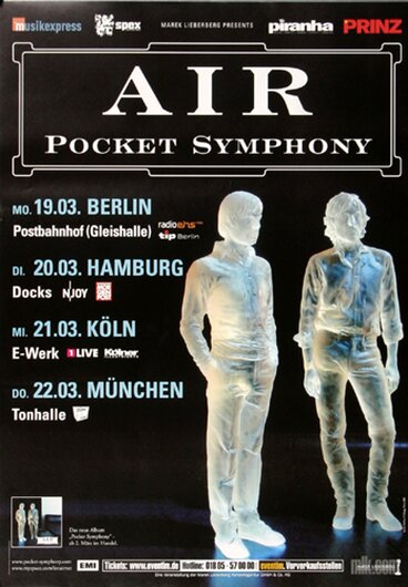 AIR - Pocket Symphony, Tour 2007 - Konzertplakat