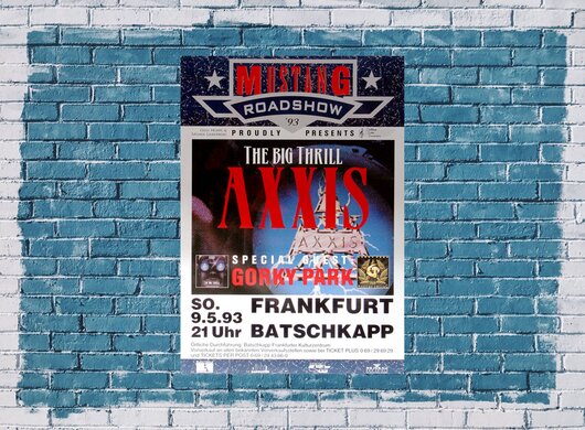 Axxis - The Big Thrill, Frankfurt 1993 - Konzertplakat