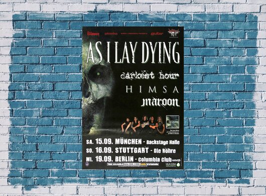 As I Lay Dying - Between As, Tour 2007 - Konzertplakat