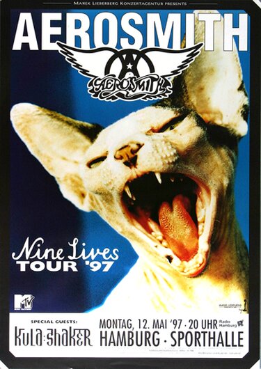 Aerosmith - Nine Lives, Hamburg 1997 - Konzertplakat