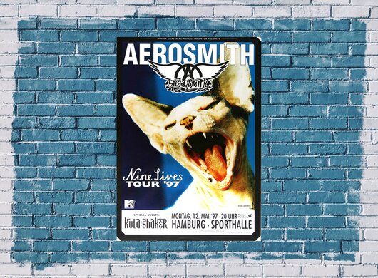 Aerosmith - Nine Lives, Hamburg 1997 - Konzertplakat