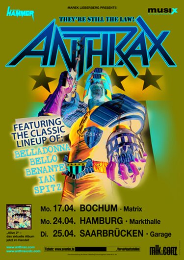 Anthrax - We Came For You, Tour 2005 - Konzertplakat
