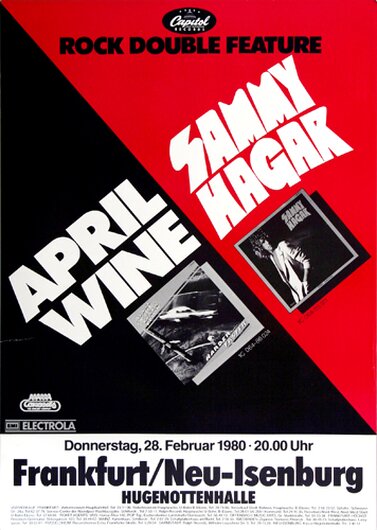 April Wine - Double Feature, Frankfurt  1980 - Konzertplakat