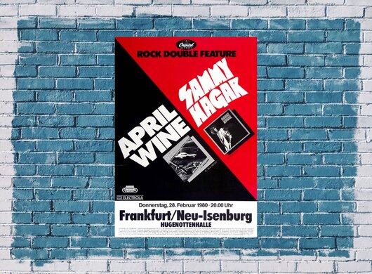 April Wine - Double Feature, Frankfurt  1980 - Konzertplakat