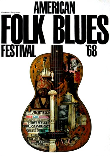 American Folk Blues Festival - Concert Of, Frankfurt  1968 - Konzertplakat