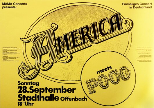 America - Homecoming, Frankfurt  1970 - Konzertplakat