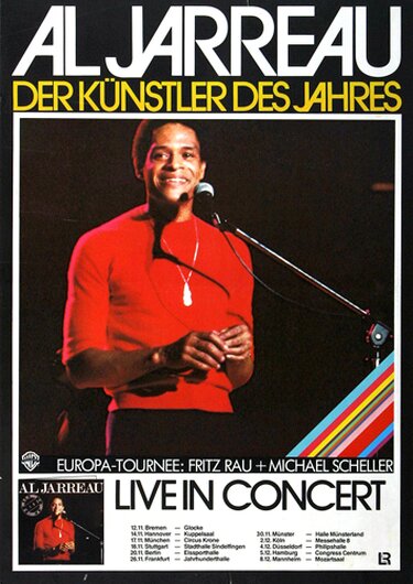 Al Jarreau - The Rainbow, Tour 1979 - Konzertplakat