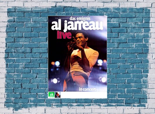 Al Jarreau, Live In Concert, slight traces of pressure marks, 1977, Konzertplakat