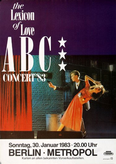 A B C - Lexicon Of Love, Berlin  1983 - Konzertplakat