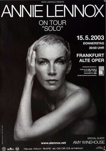 Annie Lennox - Pavement Cracks, Frankfurt  2003 - Konzertplakat