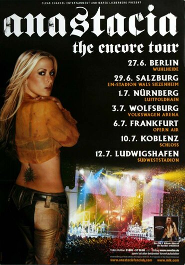 Anastacia - Sick & Tired, Tour 2005 - Konzertplakat