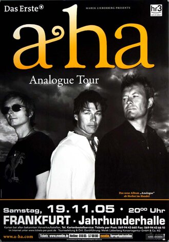 a-ha  - Analogue, Frankfurt 2005 - Konzertplakat