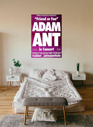 Adam Ant - Friend Or Foe, Frankfurt  1982 - Konzertplakat