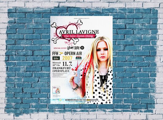 Avril Lavigne - Best Damn Thing , Frankfurt 2007 - Konzertplakat