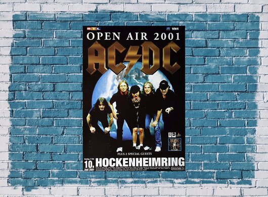AC/DC, OPEN AIR, Stiff Upper Lip Tour, Hockenheimring, 2001, Konzertplakat