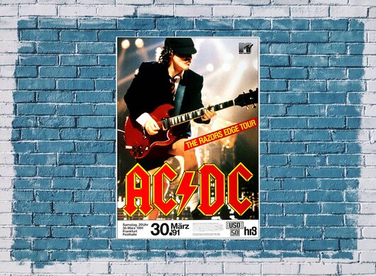 AC/DC, The Razors Edge, Frankfurt,  1991, Konzertplakat