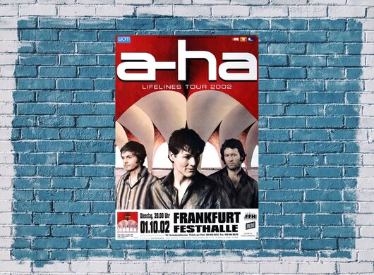 a-ha  - Lifelines, Frankfurt 2002 - Konzertplakat