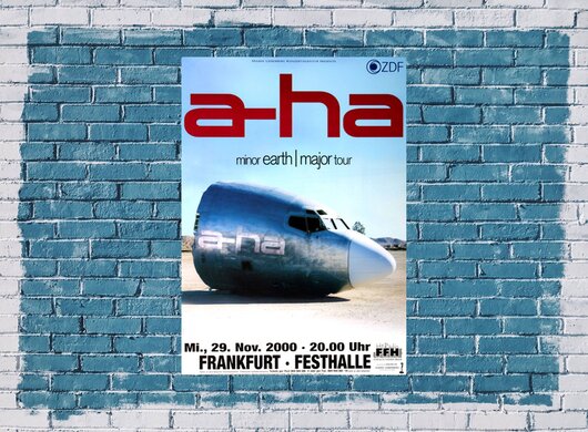 a-ha  - Minor Earth, Frankfurt 2000 - Konzertplakat