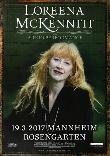 Loreena McKennitt - Trio Performance , Mannheim 2017 - Konzertplakat