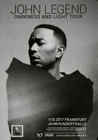 John Legend - Darkness And Light , Frankfurt 2017 - Konzertplakat