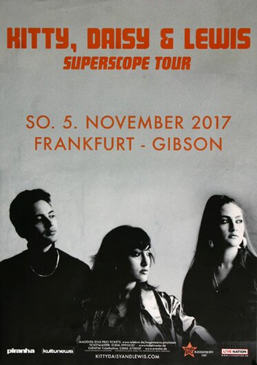 Kitty, Daisy & Lewis - Superscope , Frankfurt 2017 - Konzertplakat