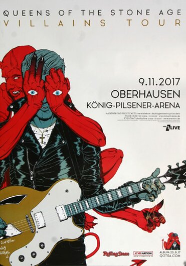 Queens of the Stone Age - Villains , Oberhausen 2017 - Konzertplakat