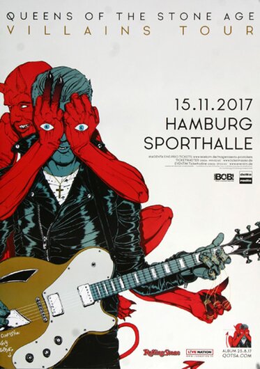 Queens of the Stone Age - Villains , Hamburg 2017 - Konzertplakat