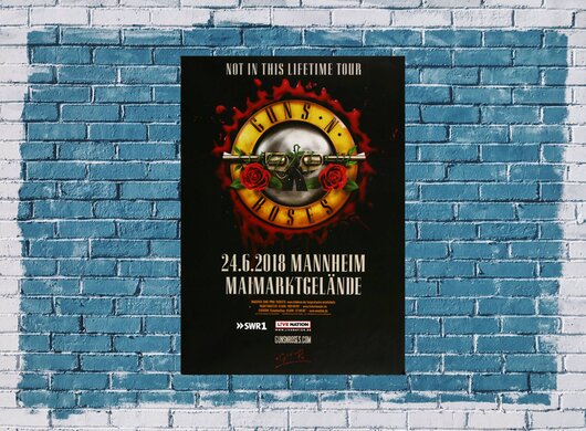 Guns N Roses - Live in Concert, Mannheim 2018 - Konzertplakat