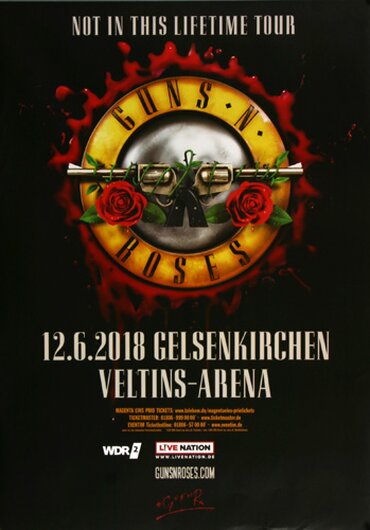 Guns N Roses - Live in Concert, Gelsenkirchen 2018 - Konzertplakat