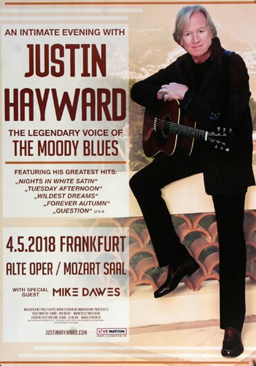 Justin Hayward - The Moody Blues, Frankfurt 2018 - Konzertplakat
