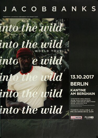 Jacob Banks - Into The Wild , Berlin 2017 - Konzertplakat