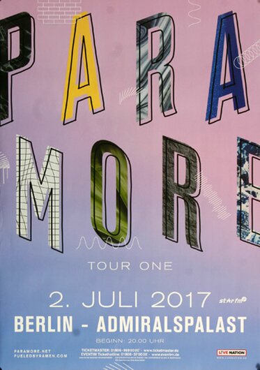 Papa More - Tour One , Berlin 2017 - Konzertplakat