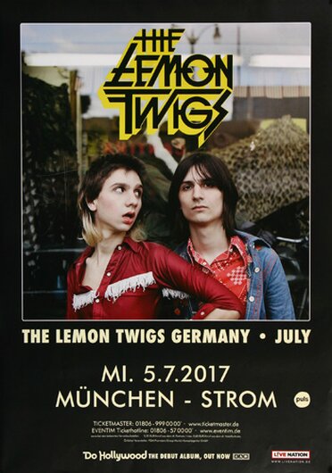 The Lemon Twigs - Germany, München 2017 - Konzertplakat
