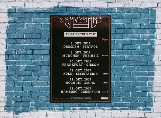 Graveyard - Fen Fire, Tour 2017 - Konzertplakat