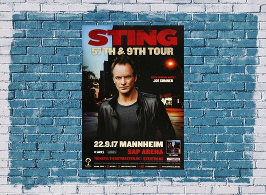 Sting - 57th & 9th , Mannheim 2017 - Konzertplakat
