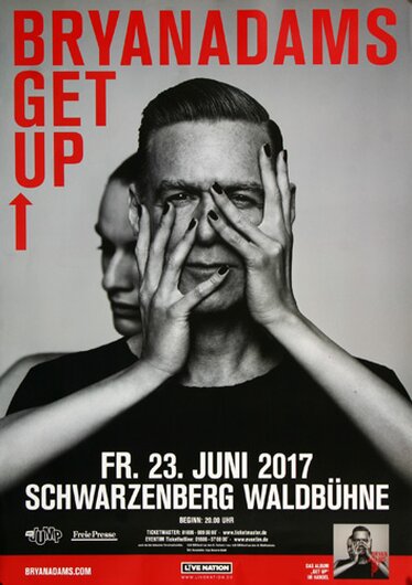 Bryan Adams - Get Up , Schwarzenberg 2017 - Konzertplakat